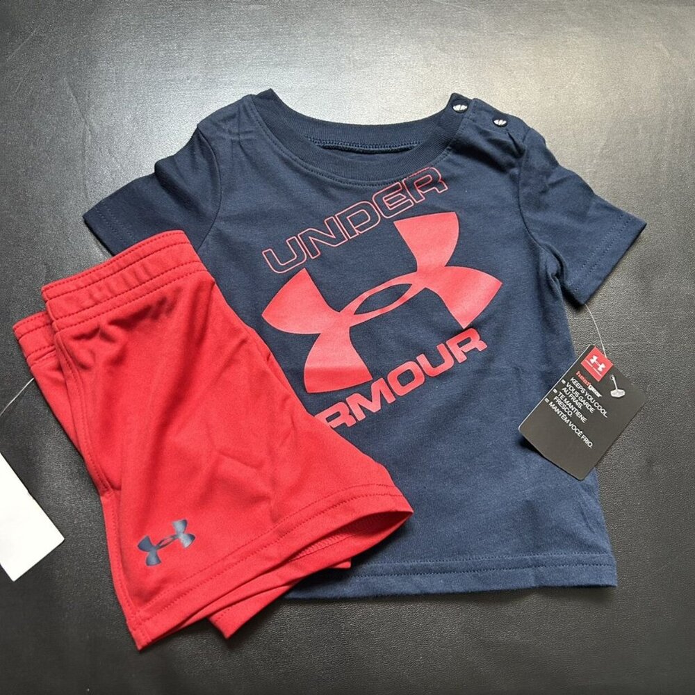 NWT Under Armour Athletic Set Baby Boys Size 3/6M